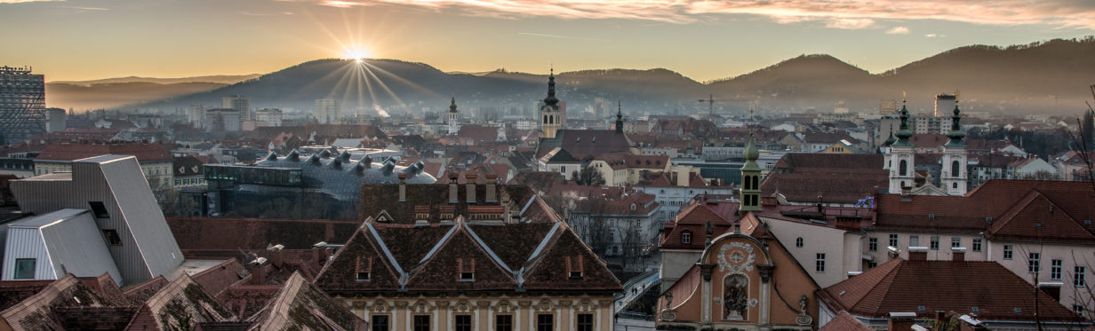 Graz - Cityscape with Sunset